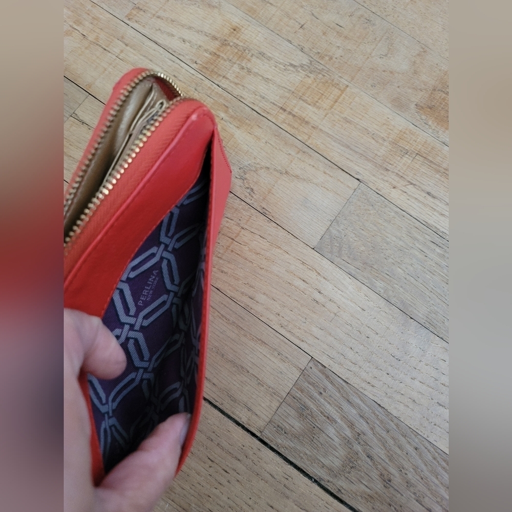 Perlina, Bright Red‎ Zip Around Wallet - Picture 6 of 9